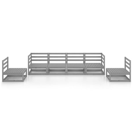 6 Piece Garden Lounge Set Solid Pinewood