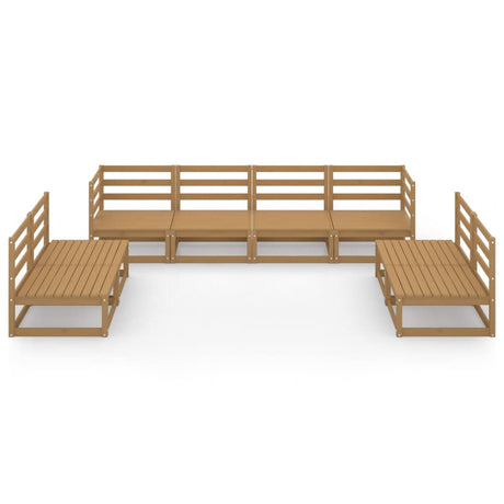 8 Piece Garden Lounge Set Solid Pinewood