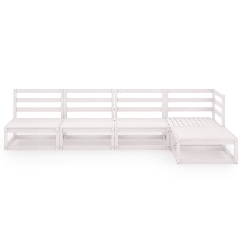 5 Piece Garden Lounge Set Solid Wood Pine