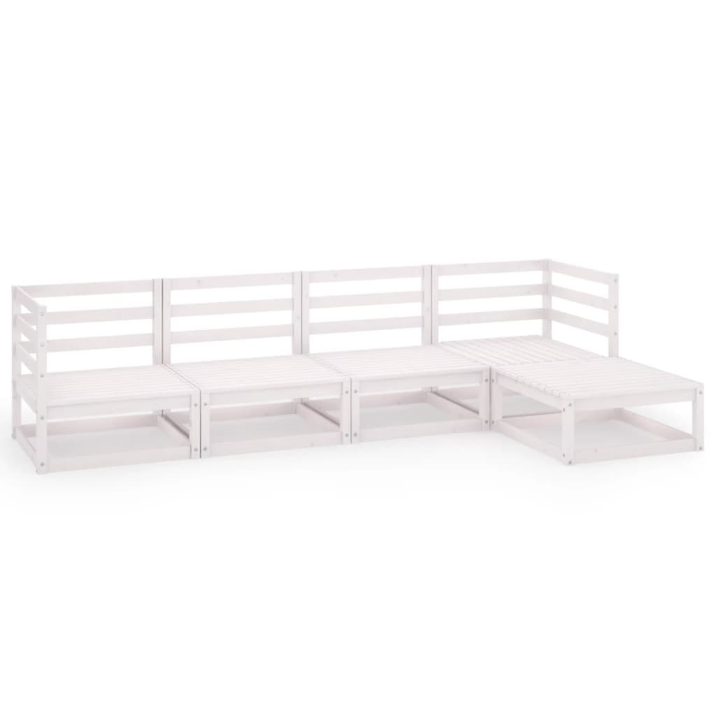 5 Piece Garden Lounge Set Solid Pinewood