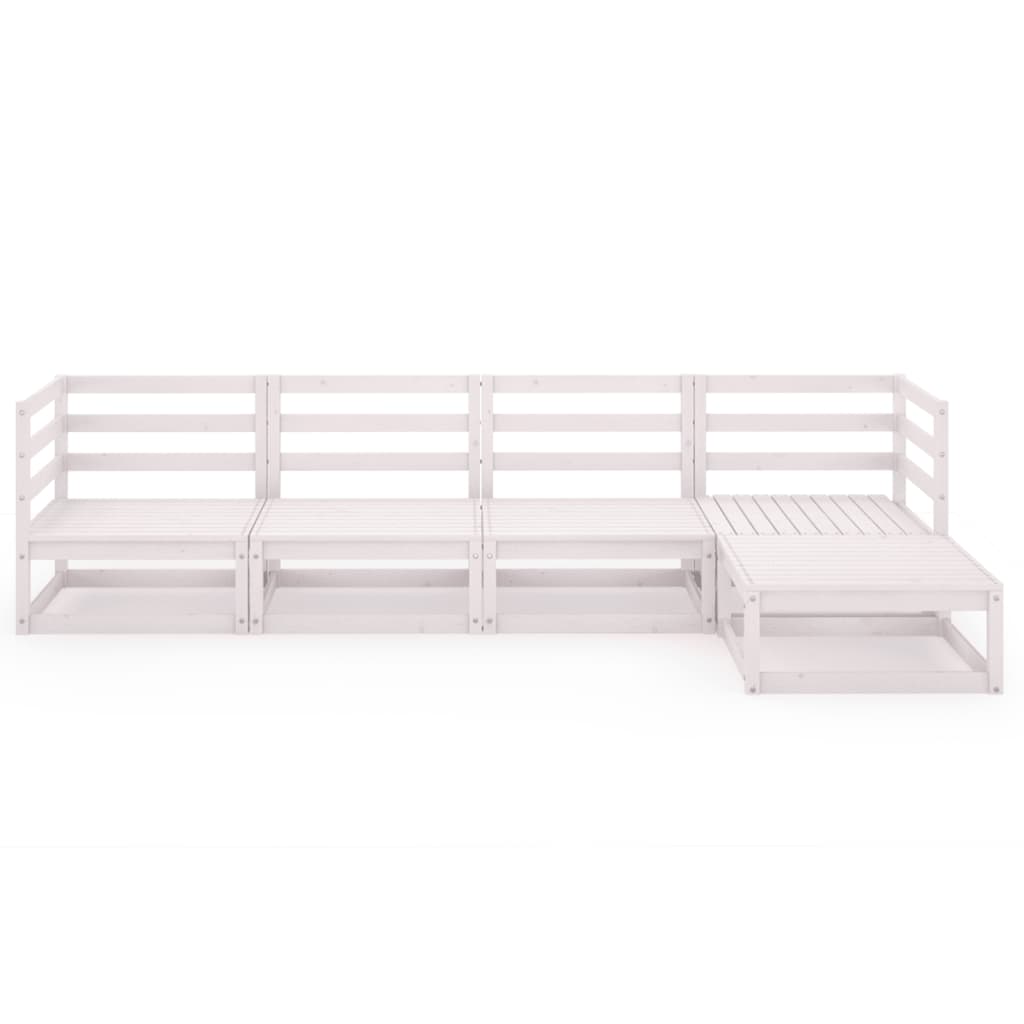 5 Piece Garden Lounge Set Solid Pinewood