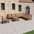 8 Piece Garden Lounge Set Solid Pinewood