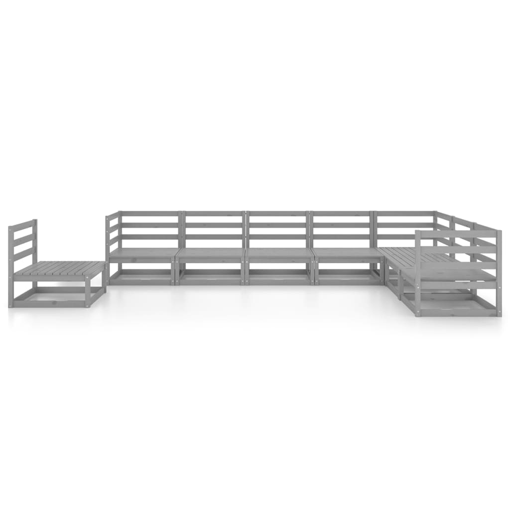 8 Piece Garden Lounge Set Solid Pinewood