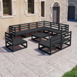 10 Piece Garden Lounge Set Solid Pinewood