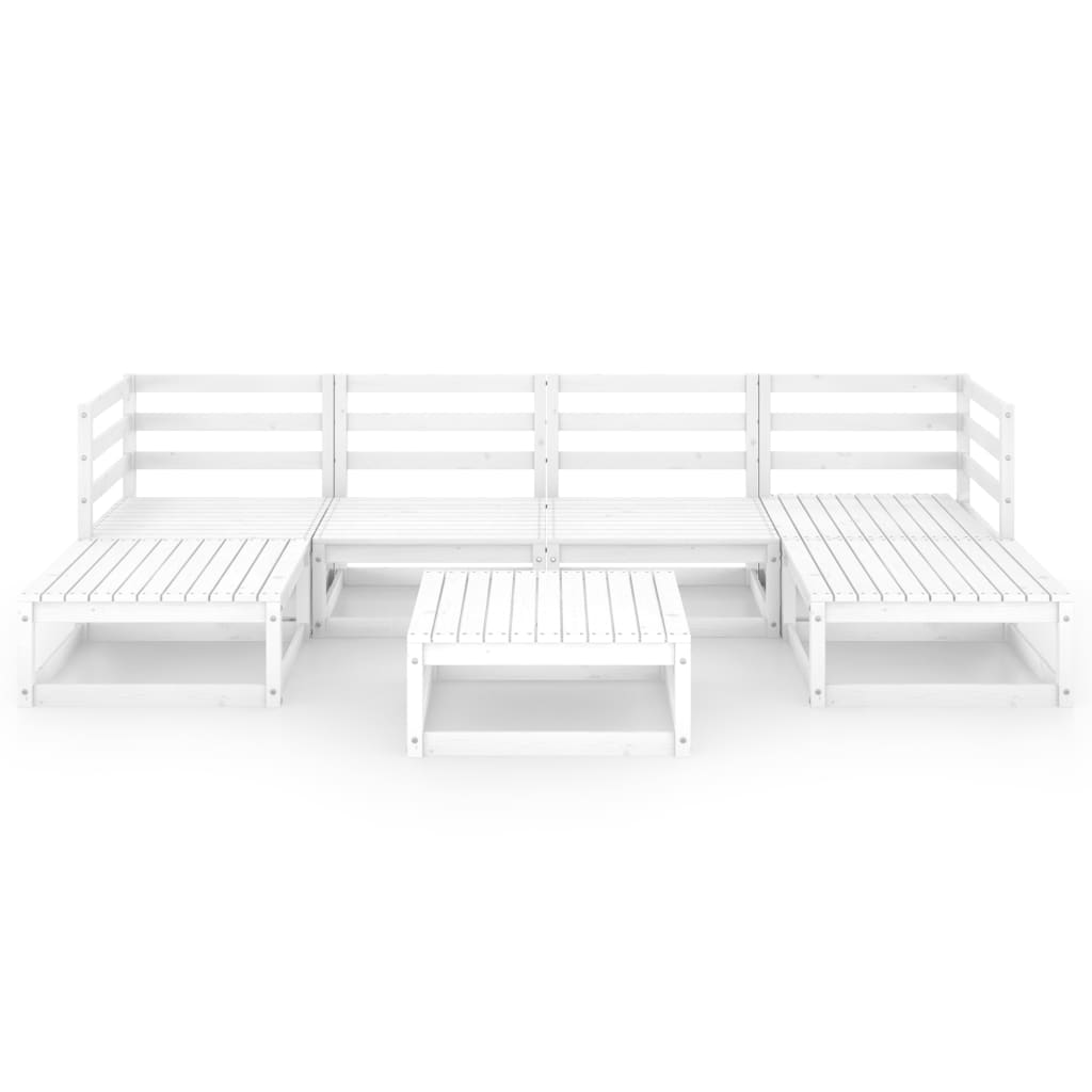 7 Piece Garden Lounge Set Solid Wood Pine