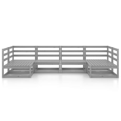 6 Piece Garden Lounge Set Solid Wood Pine