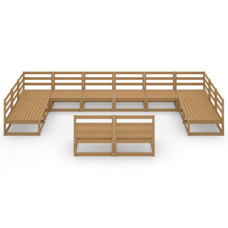 12 Piece Garden Lounge Set Solid Pinewood