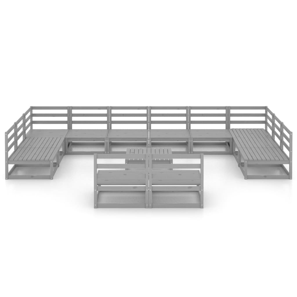 13 Piece Garden Lounge Set Solid Pinewood