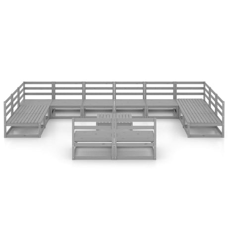 13 Piece Garden Lounge Set Solid Pinewood