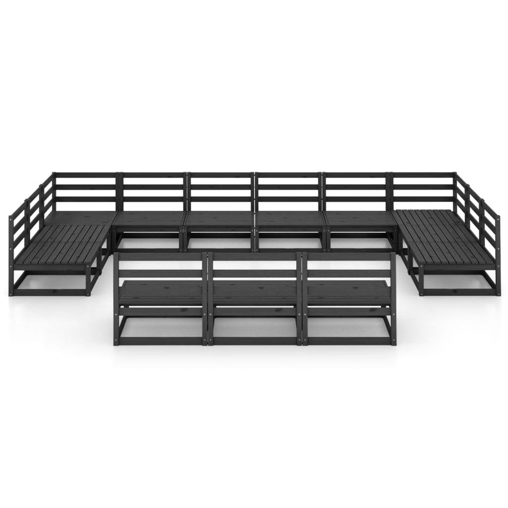 13 Piece Garden Lounge Set Solid Pinewood