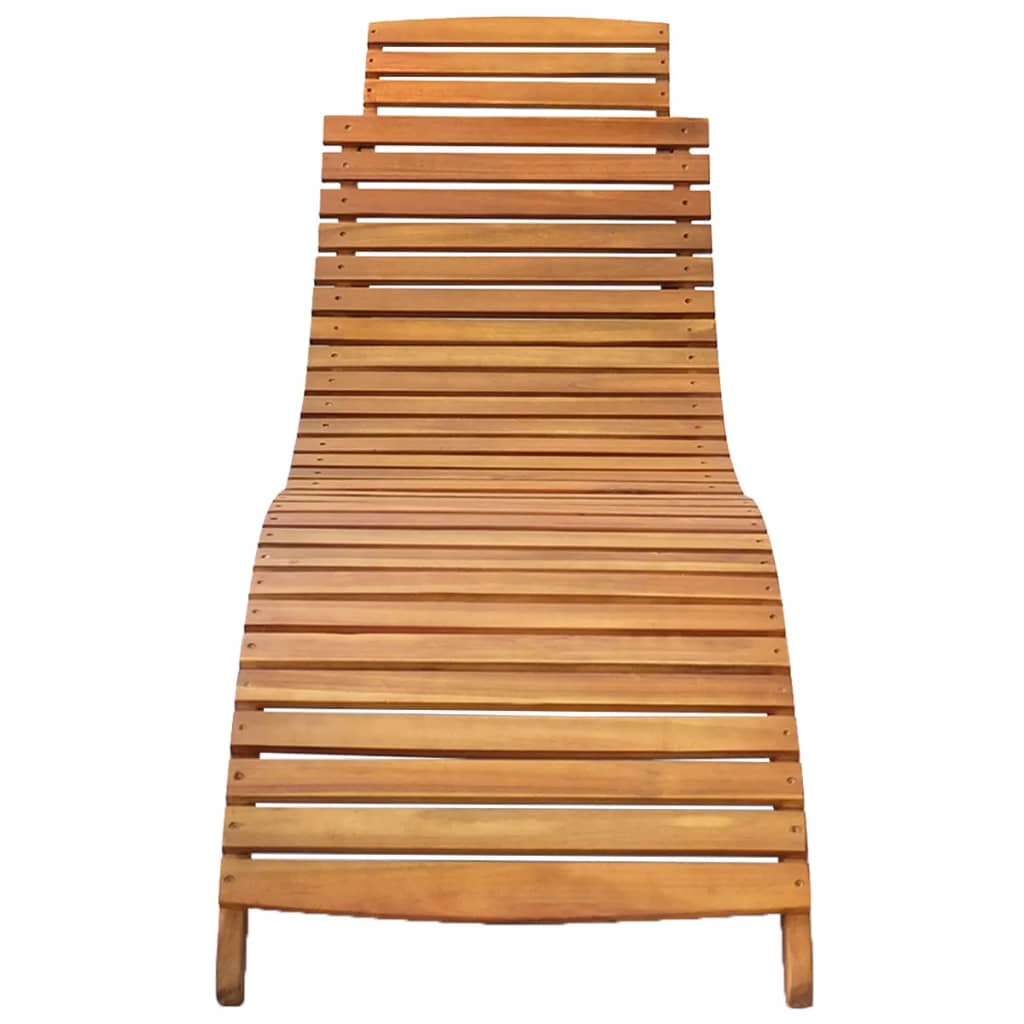 Sun Loungers 2 Pcs Solid Acacia Wood