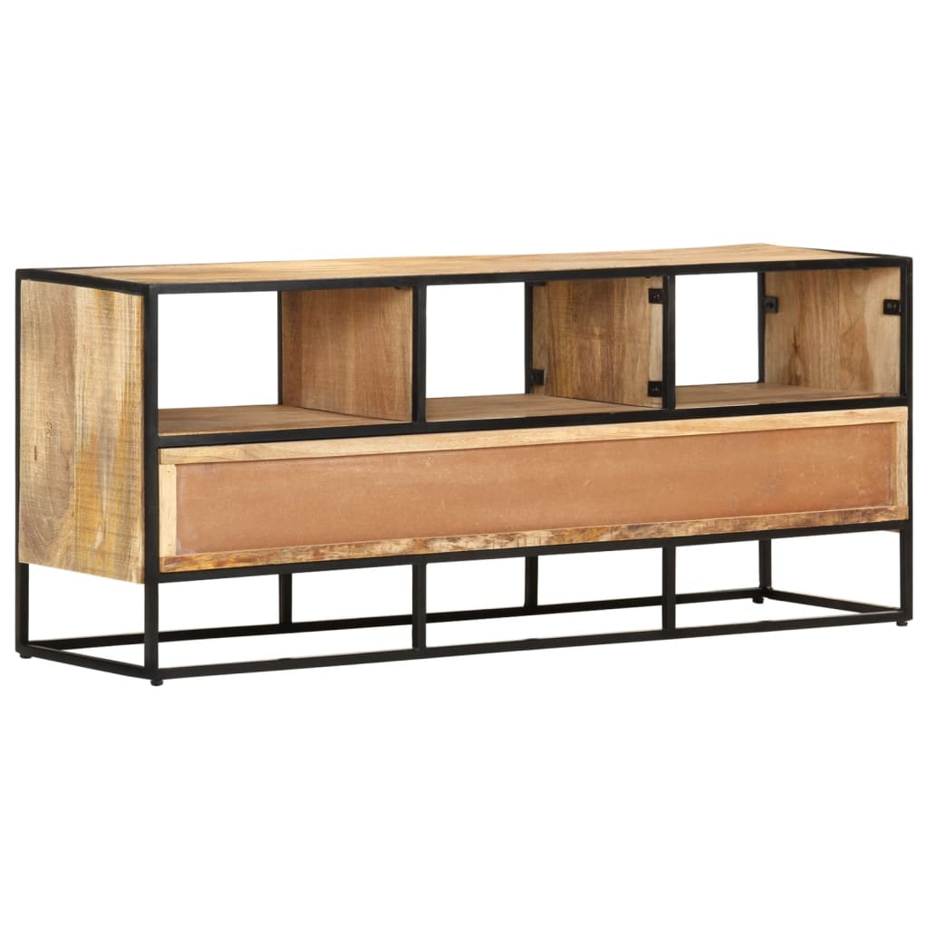 Tv Cabinet 110X30X45 Cm Rough Mango Wood
