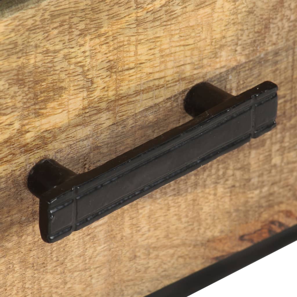 Tv Cabinet 110X30X45 Cm Rough Mango Wood