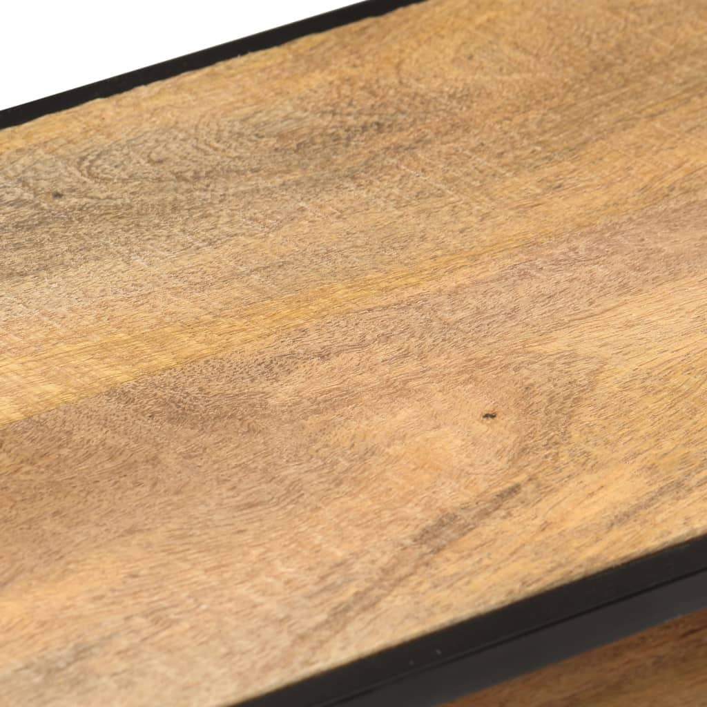 Tv Cabinet 110X30X45 Cm Rough Mango Wood