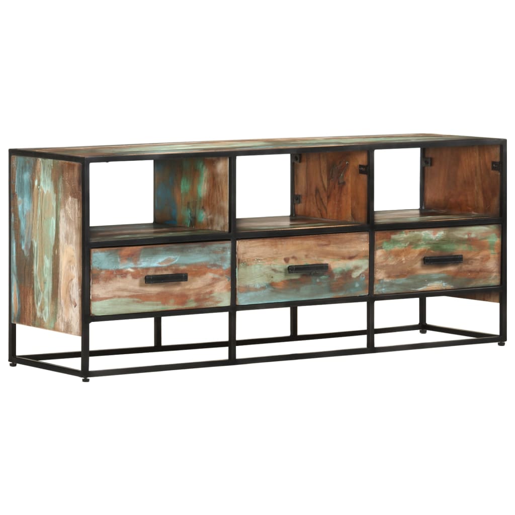 Tv Cabinet 110X30X45 Cm Rough Mango Wood