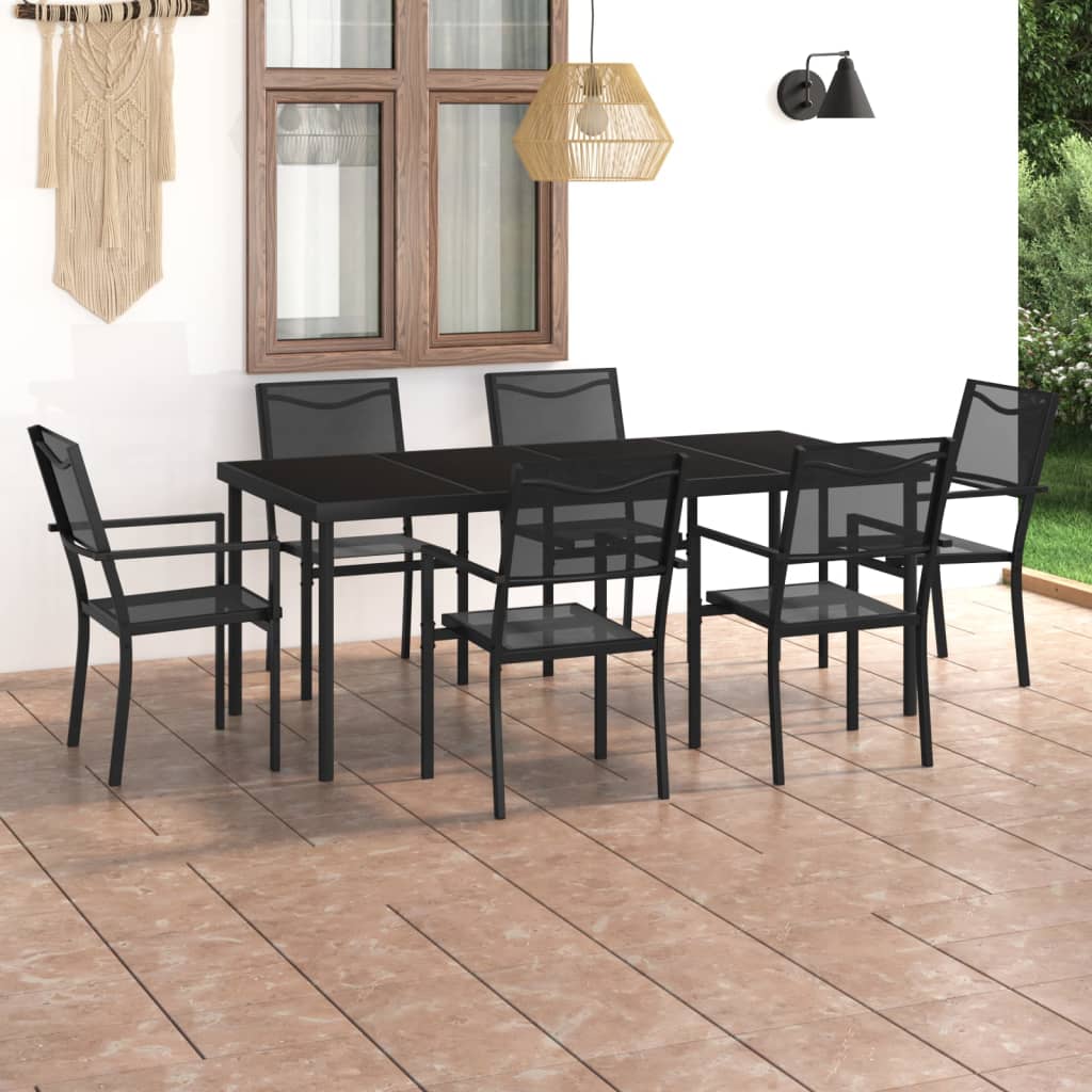 9 Piece Outdoor Dining Set Steel