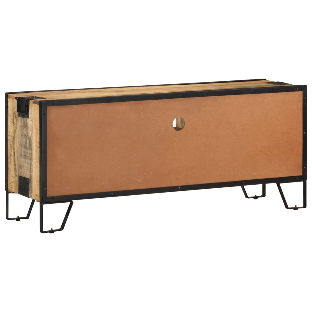 Tv Cabinet 110X31X46 Cm Rough Mango Wood