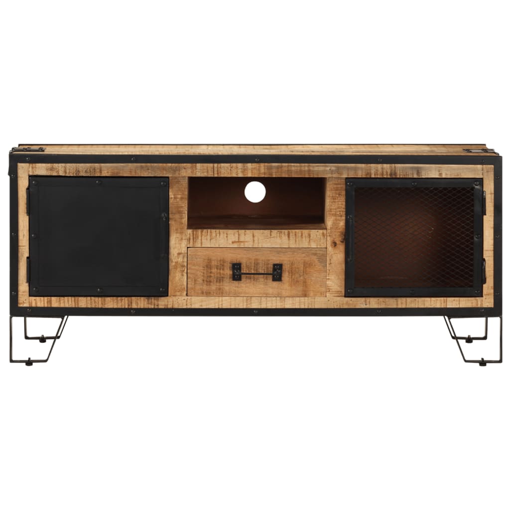 Tv Cabinet 110X31X46 Cm Rough Mango Wood