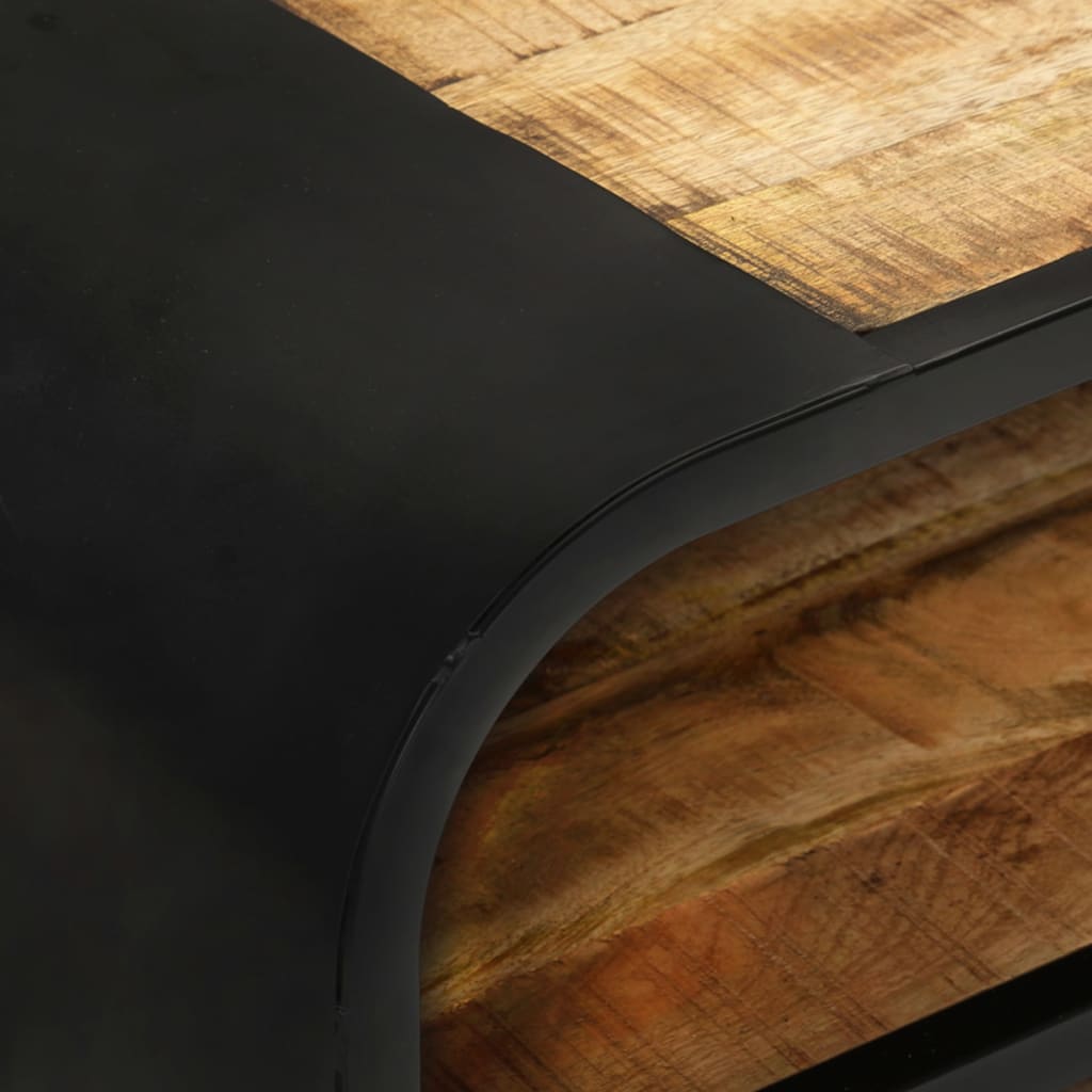 Tv Cabinet 90X30X48 Cm Rough Mango Wood