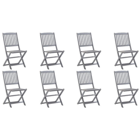 Folding Outdoor Chairs 2 Pcs Solid Acacia Wood