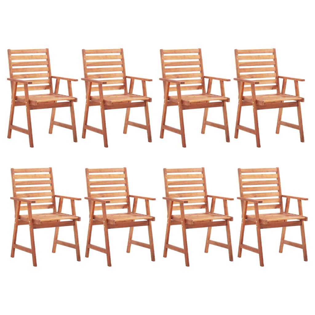Outdoor Dining Chairs 3 Pcs Solid Acacia Wood