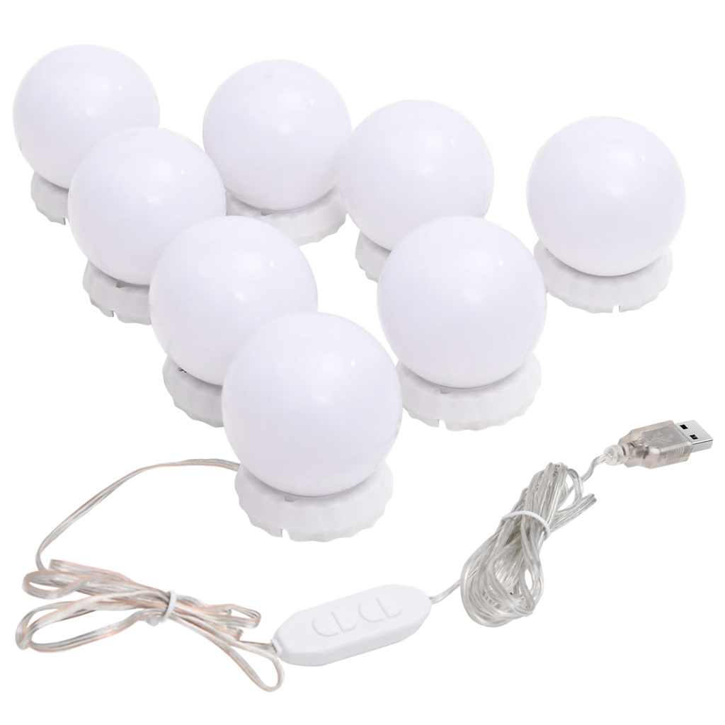 Mirror Light With 8 Led Light Bulbs Warm White And Cold White
