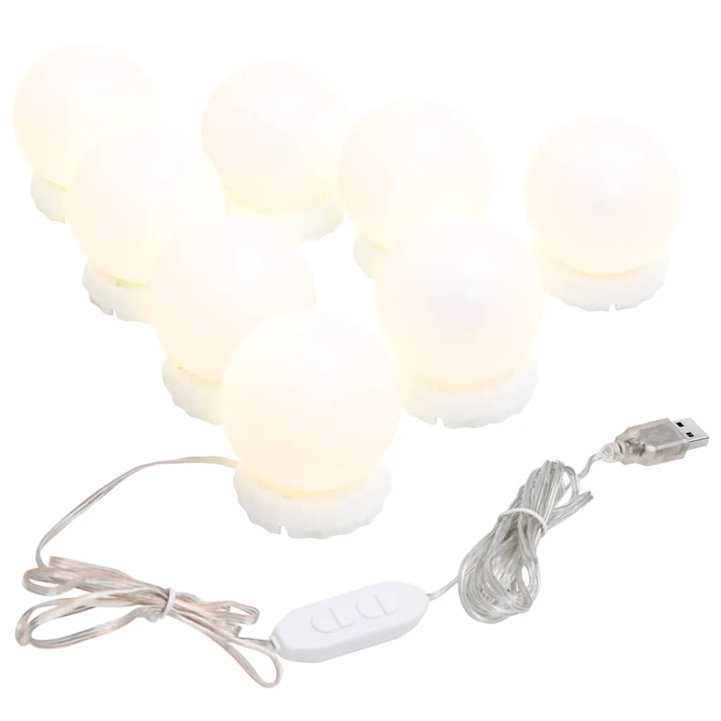Mirror Light With 8 Led Light Bulbs Warm White And Cold White