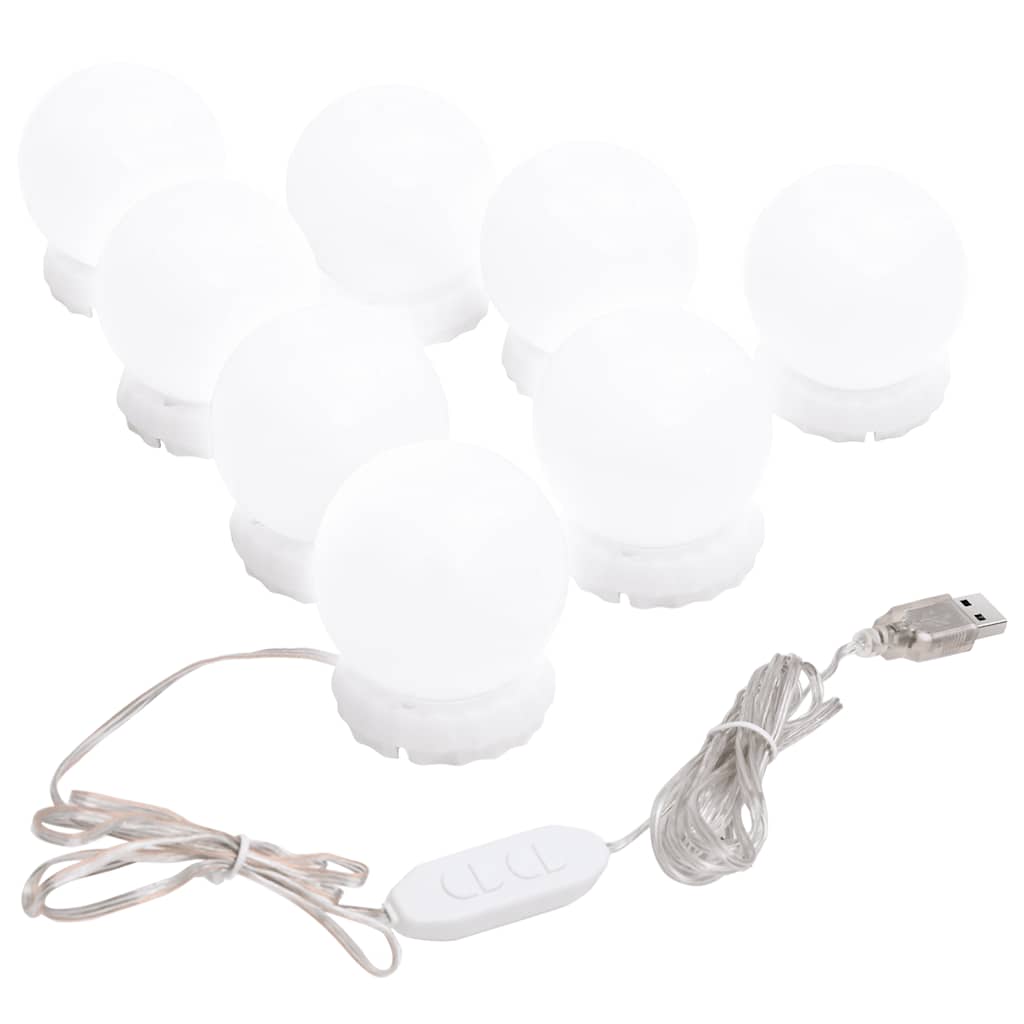 Mirror Light With 8 Led Light Bulbs Warm White And Cold White