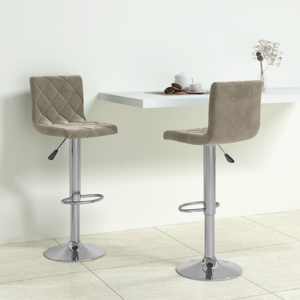 Bar Stools 2 Pcs Velvet