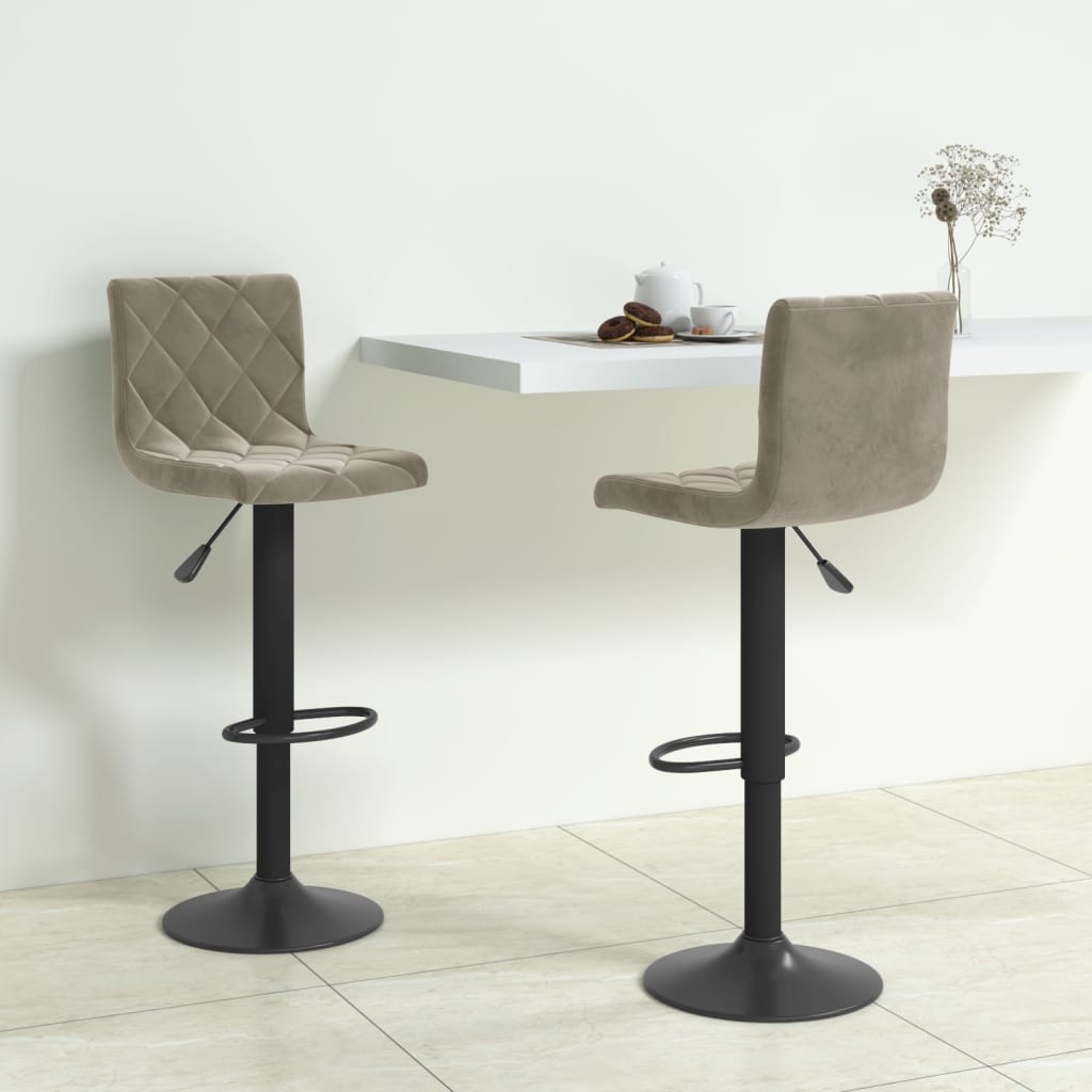 Bar Stools 2 Pcs Velvet