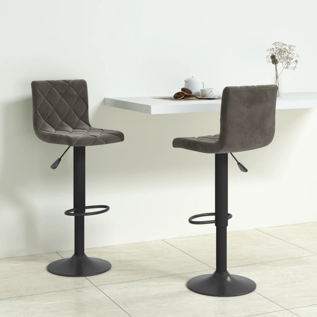 Bar Stools 2 Pcs Velvet