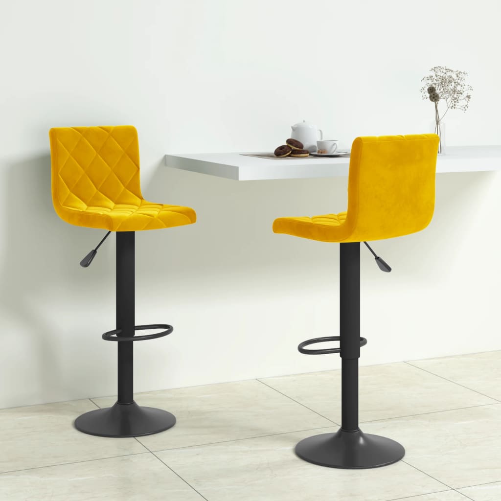 Bar Stools 2 Pcs Velvet