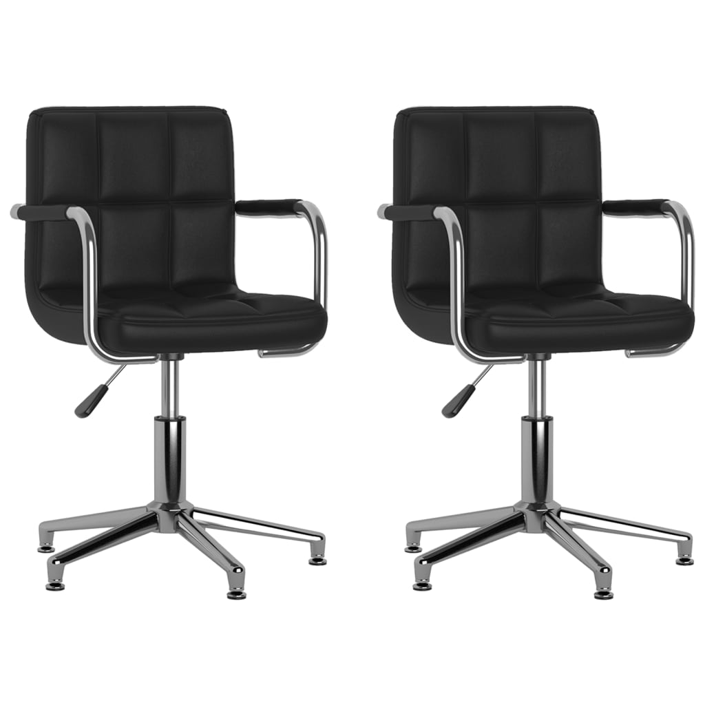 Swivel Dining Chairs 2 Pcs Faux Leather