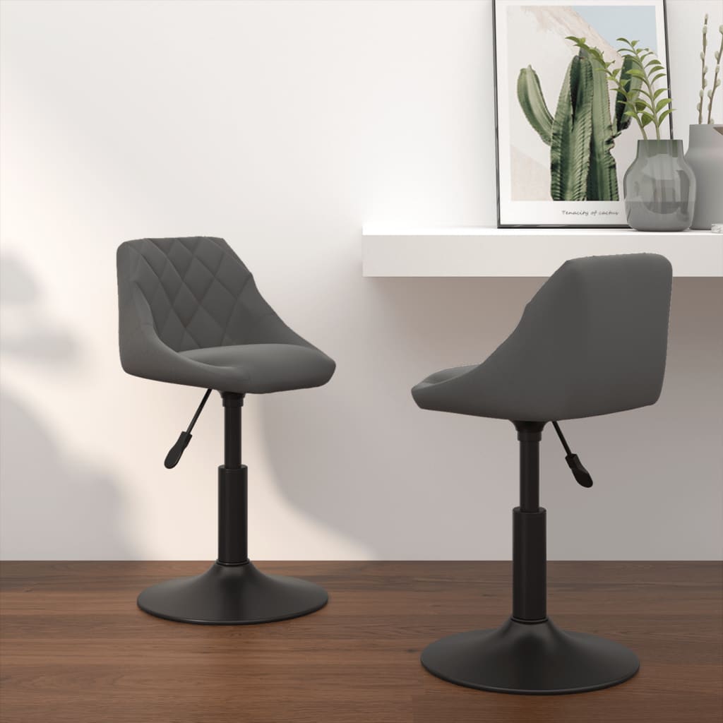Swivel Dining Chairs 2 Pcs Velvet