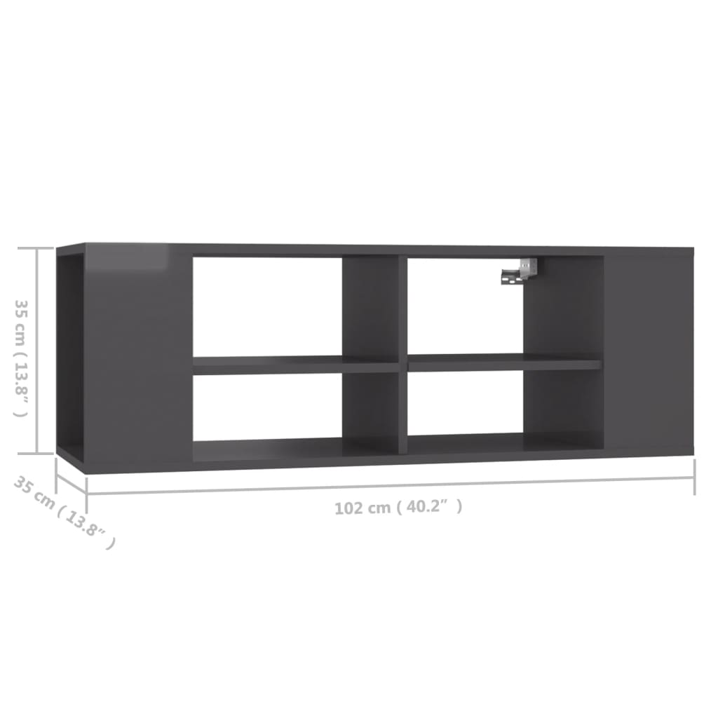 Wall-Mounted Tv Cabinet 102X35X35 Cm Engineered Wood
