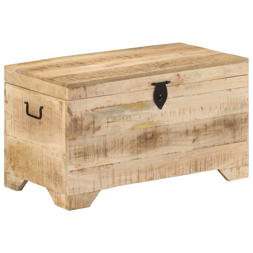 Storage Chest Solid Rough Mango Wood