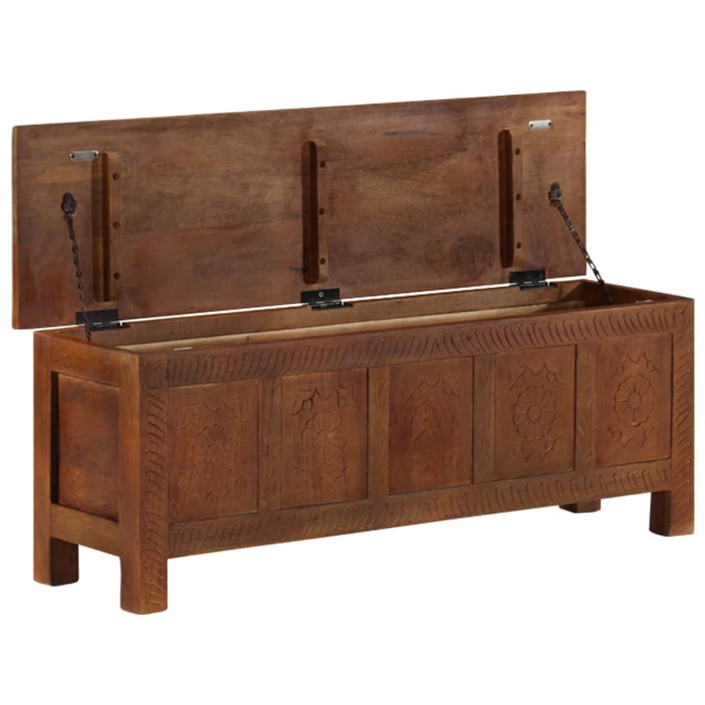 Storage Box 110X30X40 Cm Solid Mango Wood