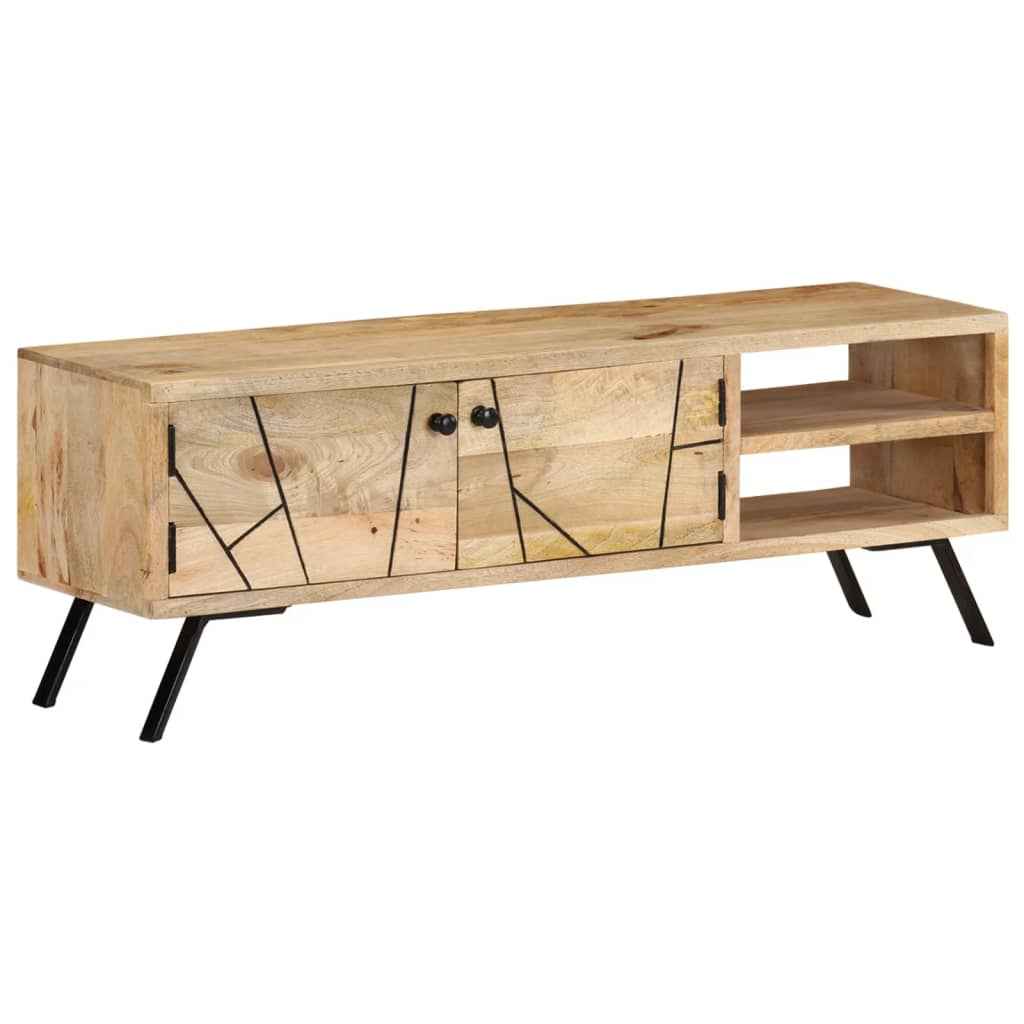 Tv Cabinet 110X30X40 Cm Solid Mango Wood
