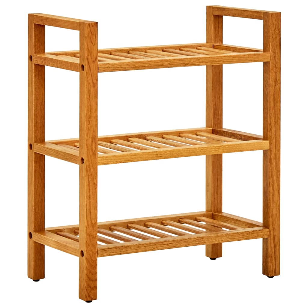 Shoe Rack With 4 Shelves 50X27X Solid Oak Wood