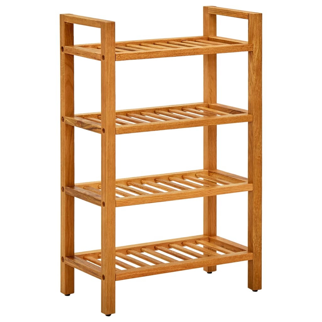 Shoe Rack With 4 Shelves 50X27X Solid Oak Wood