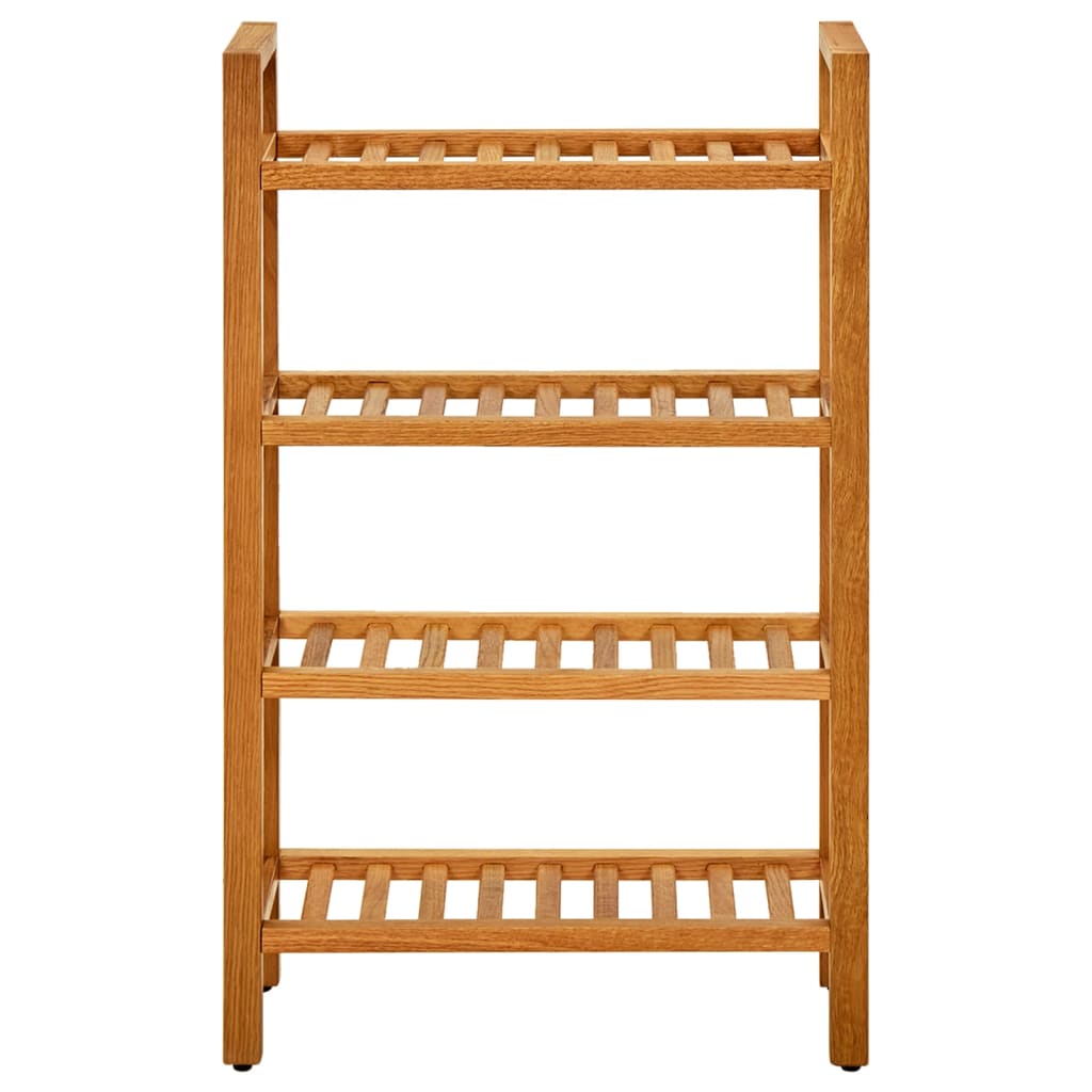 Shoe Rack With 4 Shelves 50X27X Solid Oak Wood
