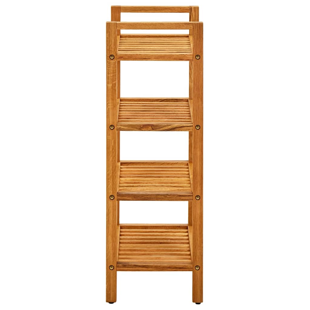 Shoe Rack With 4 Shelves 50X27X Solid Oak Wood