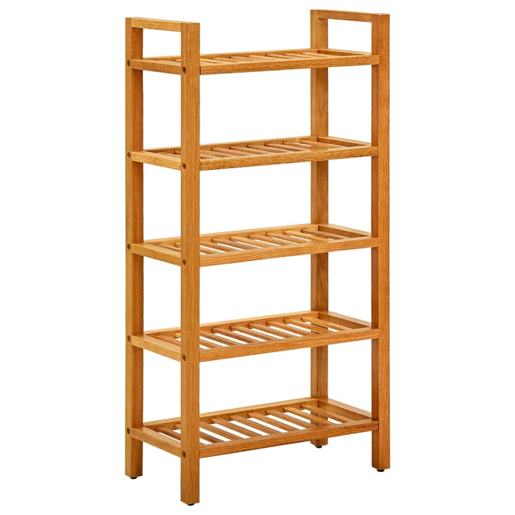 Shoe Rack With 4 Shelves 50X27X Solid Oak Wood