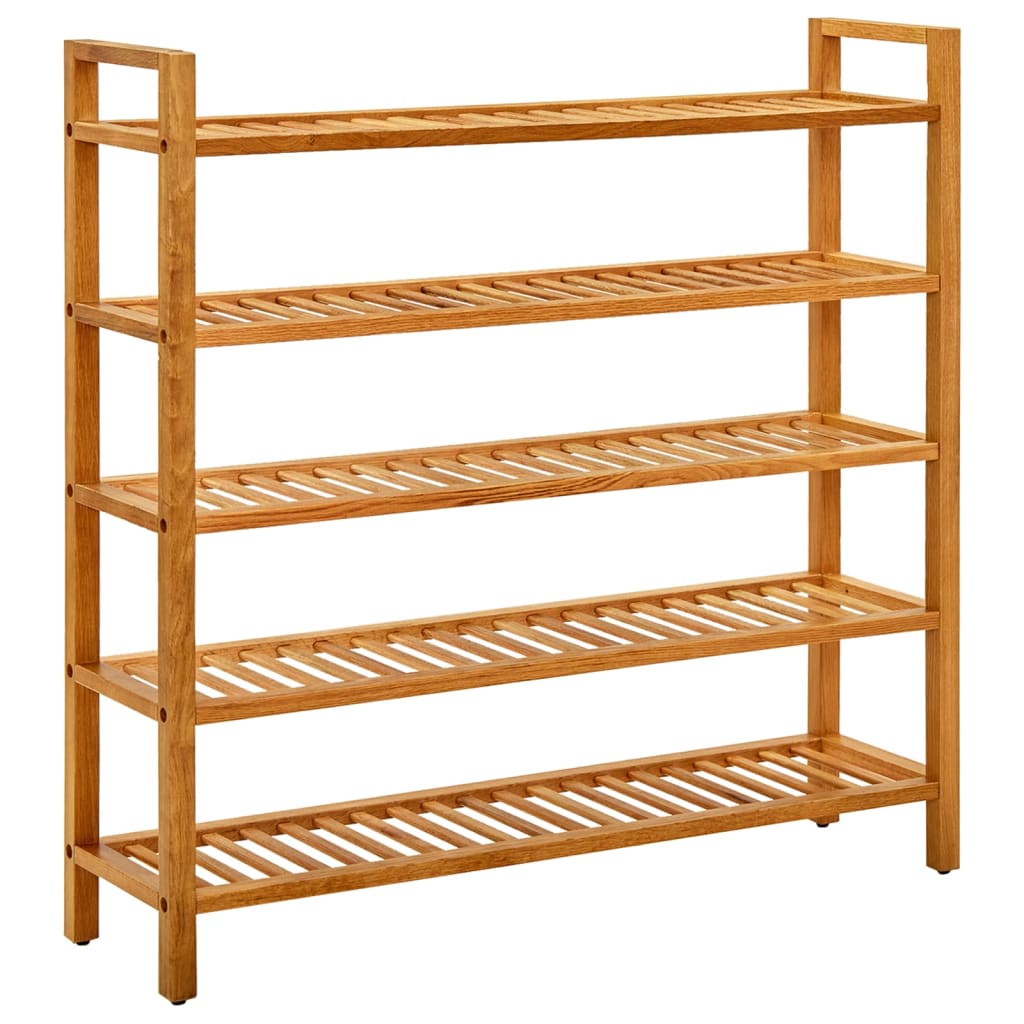 Shoe Rack With 4 Shelves 50X27X Solid Oak Wood