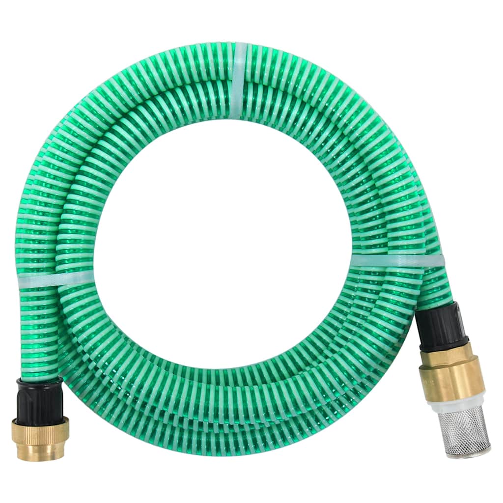 Suction Hose With Brass Connectors 1.1" Pvc