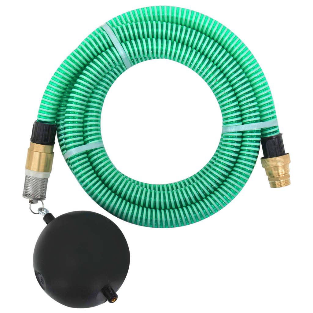 Suction Hose With Brass Connectors 1.1" Pvc