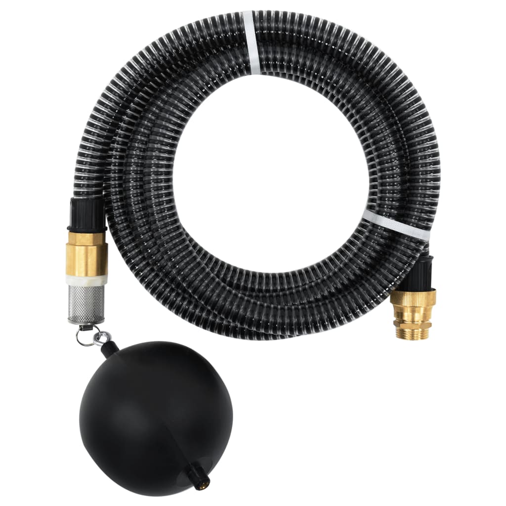 Suction Hose With Brass Connectors 1.1" Pvc