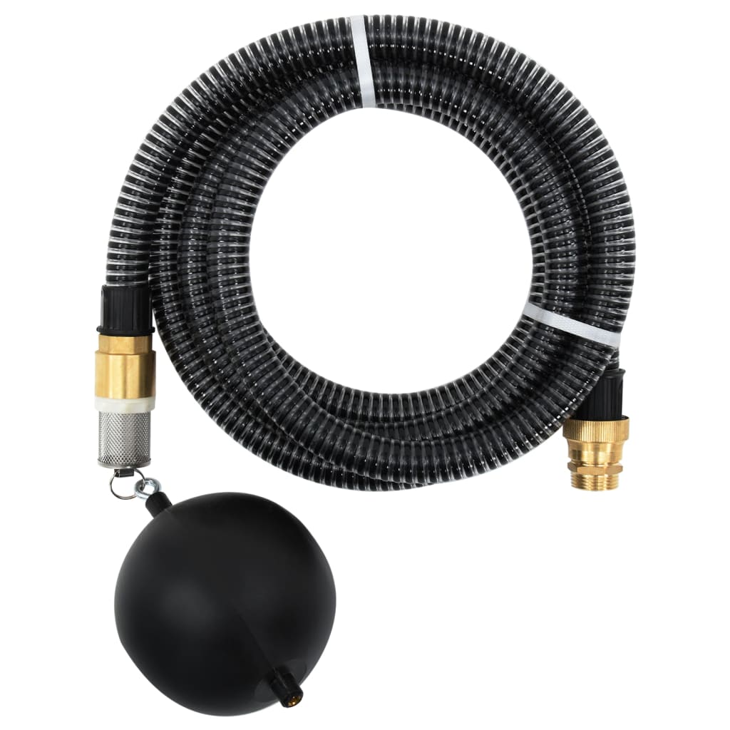 Suction Hose With Brass Connectors 1.1" Pvc