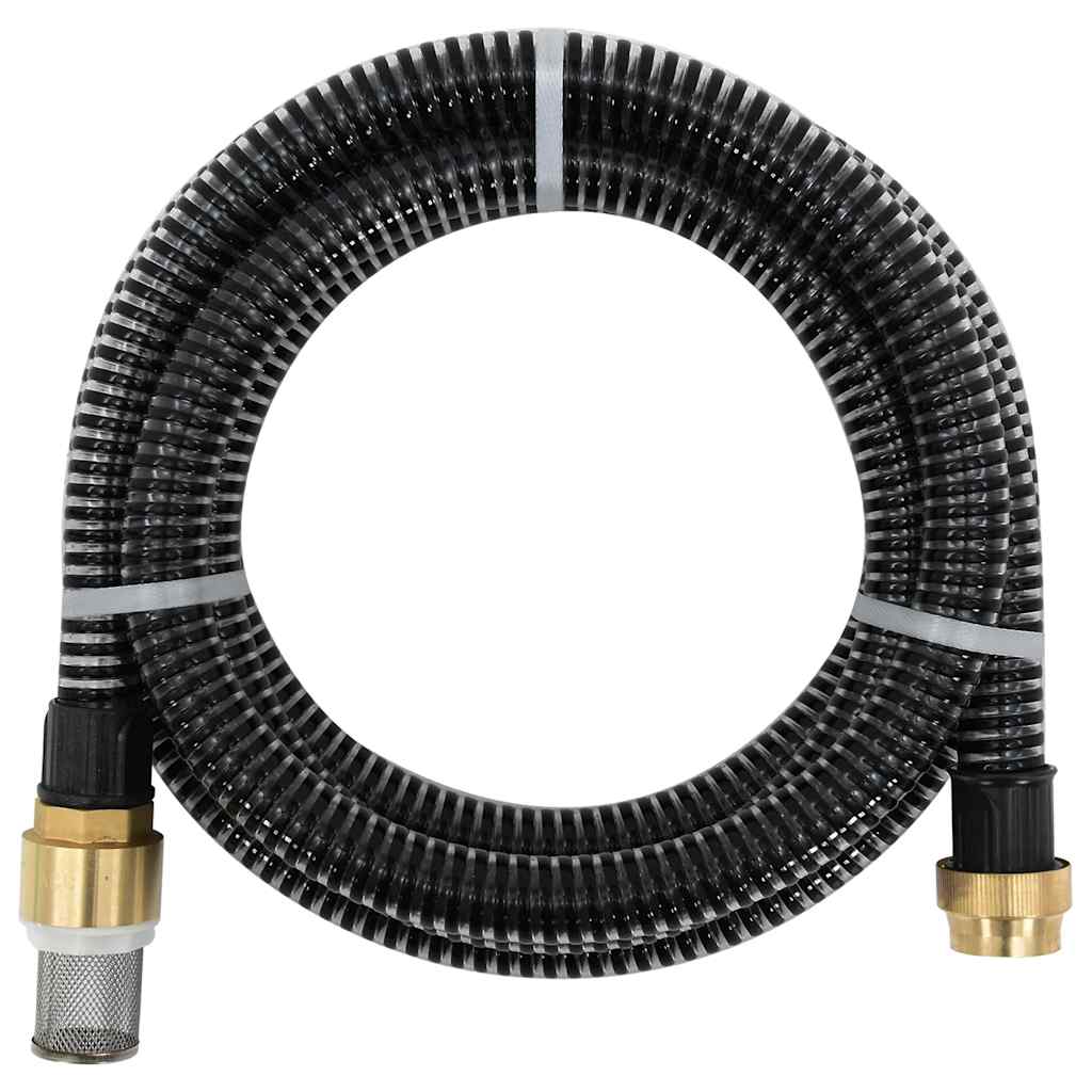 Suction Hose With Brass Connectors 1.1" Pvc