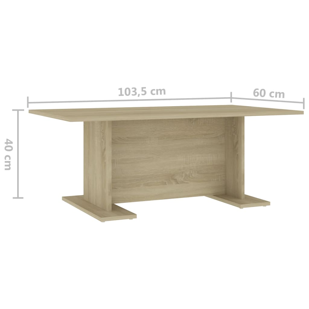 Coffee Table 103.5X60X40 Cm Engineered Wood